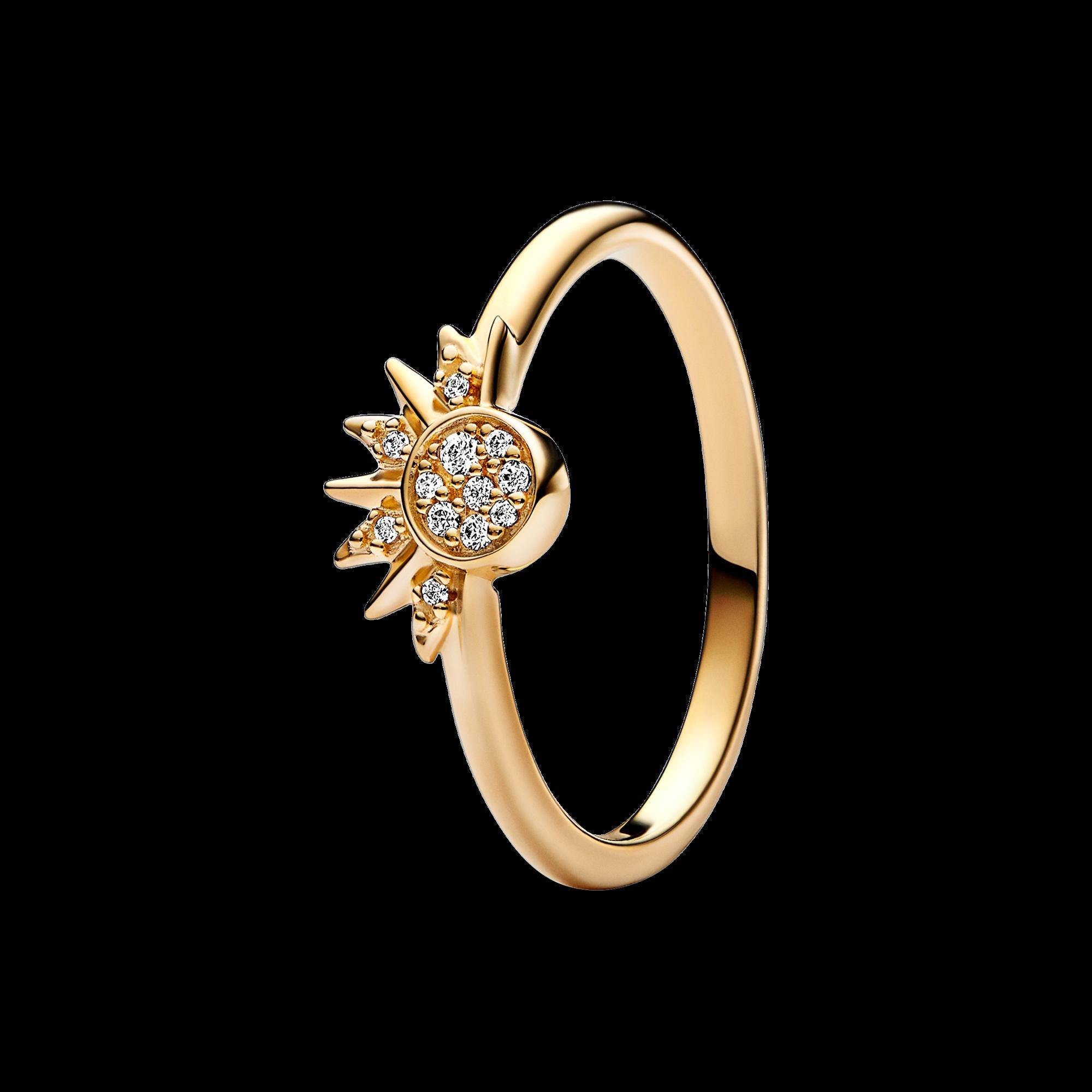 Celestial Sparkling Sun Ring