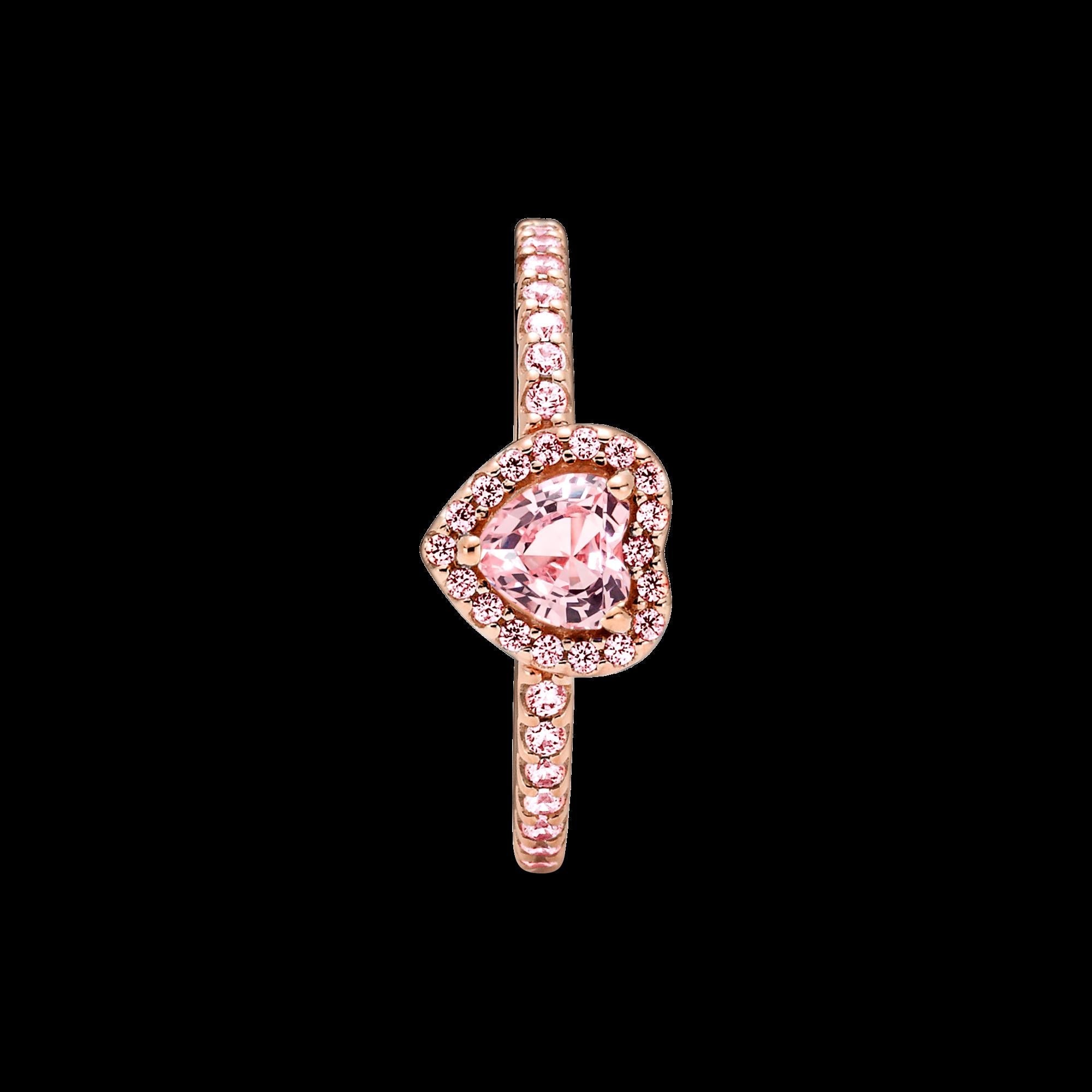 Sparkling Elevated Heart Ring