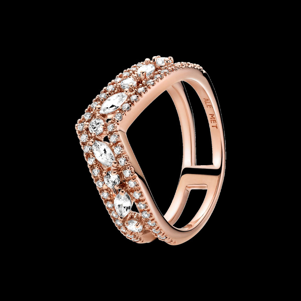 Sparkling Elevated Heart Ring