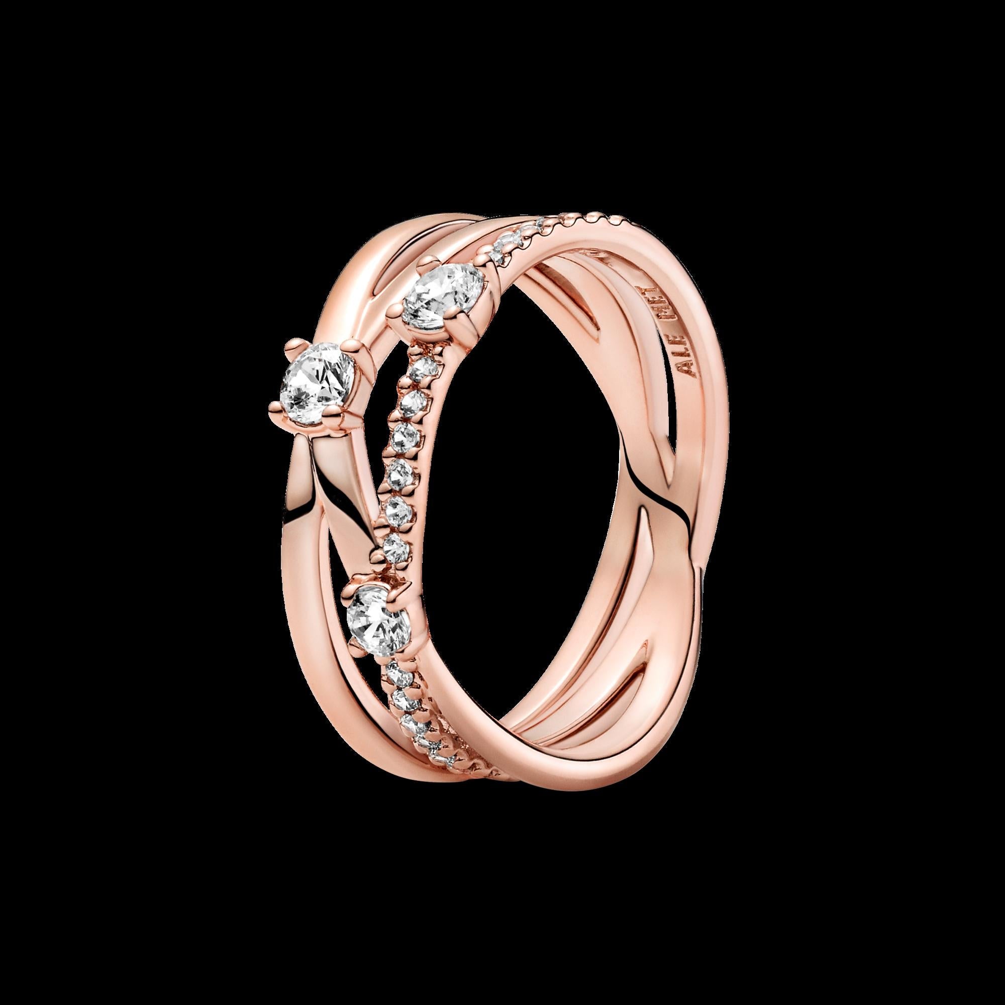 Sparkling Elevated Heart Ring