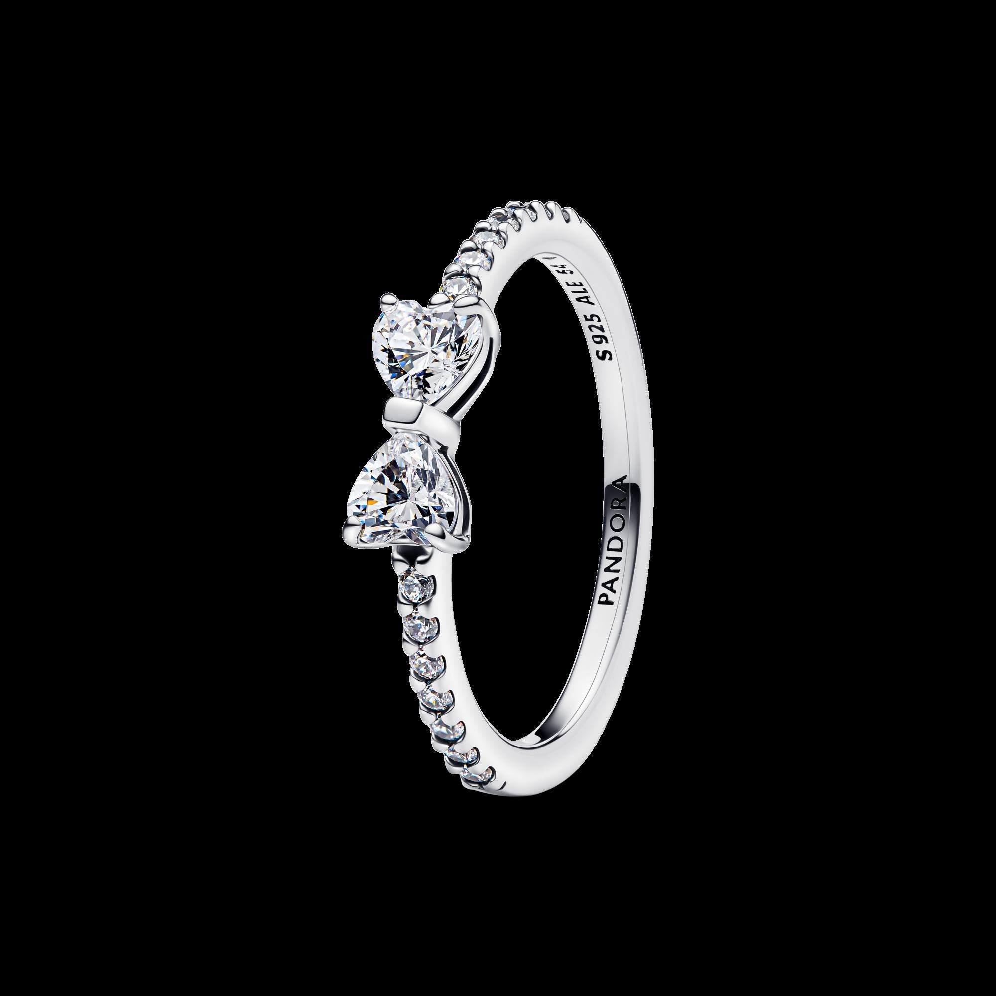 Sparkling Pink Bow Ring