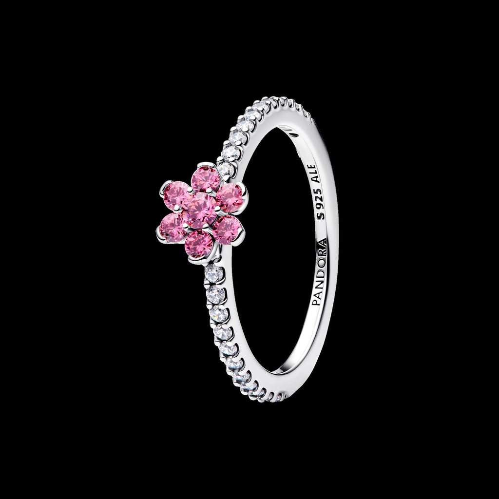 Sparkling Pink Bow Ring