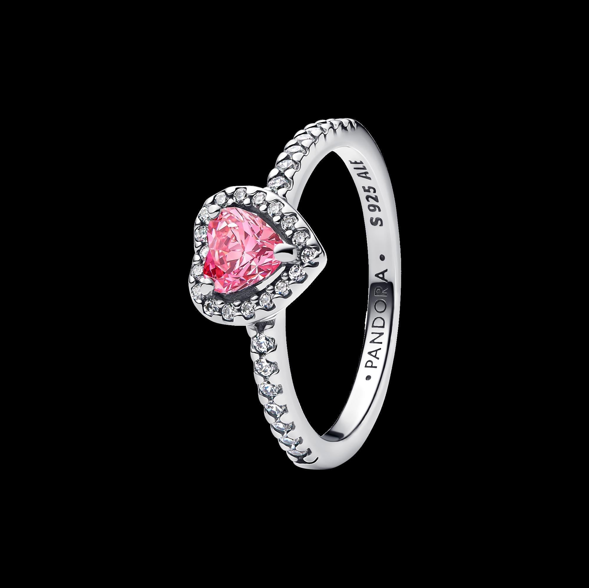 Elevated Pink Heart Stud Earrings