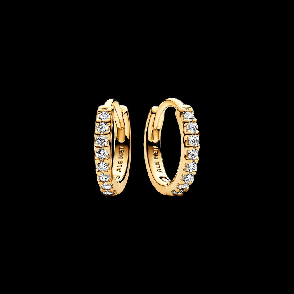 Round Pavé Halo Stud Earrings