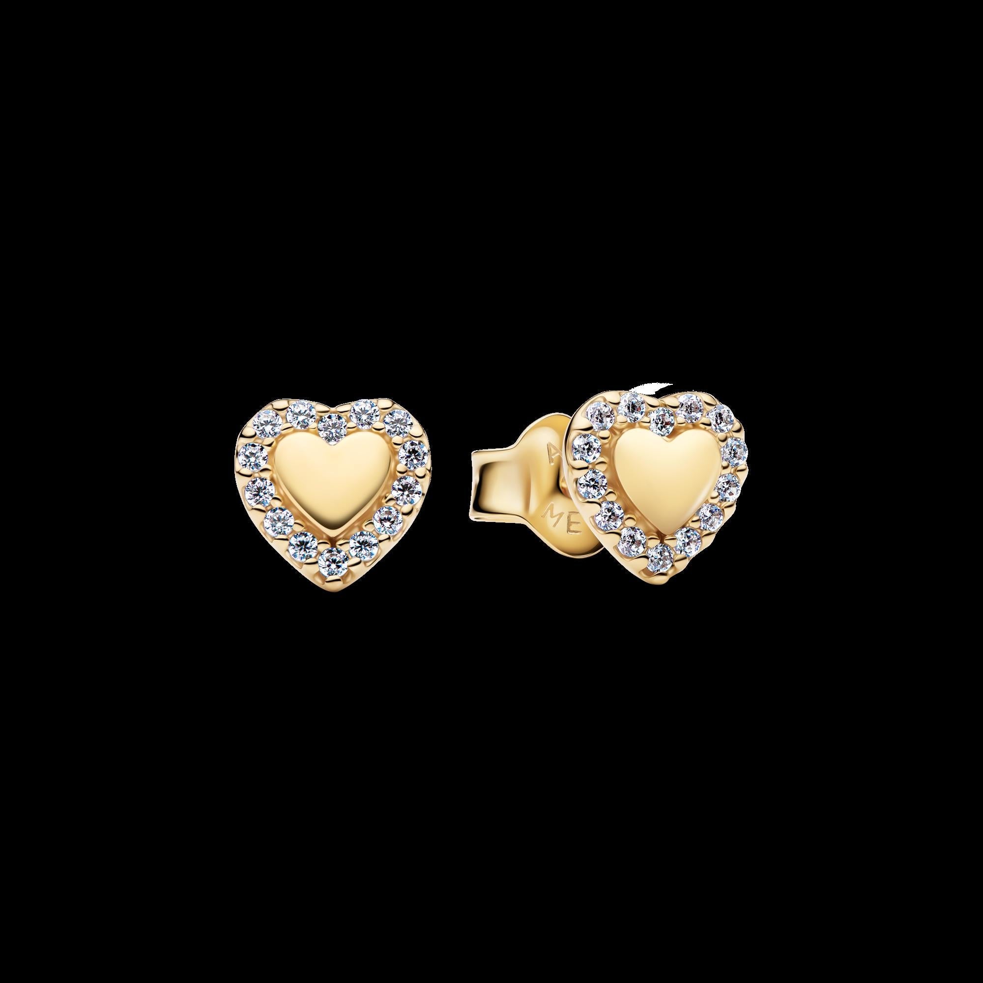 Round Pavé Halo Stud Earrings