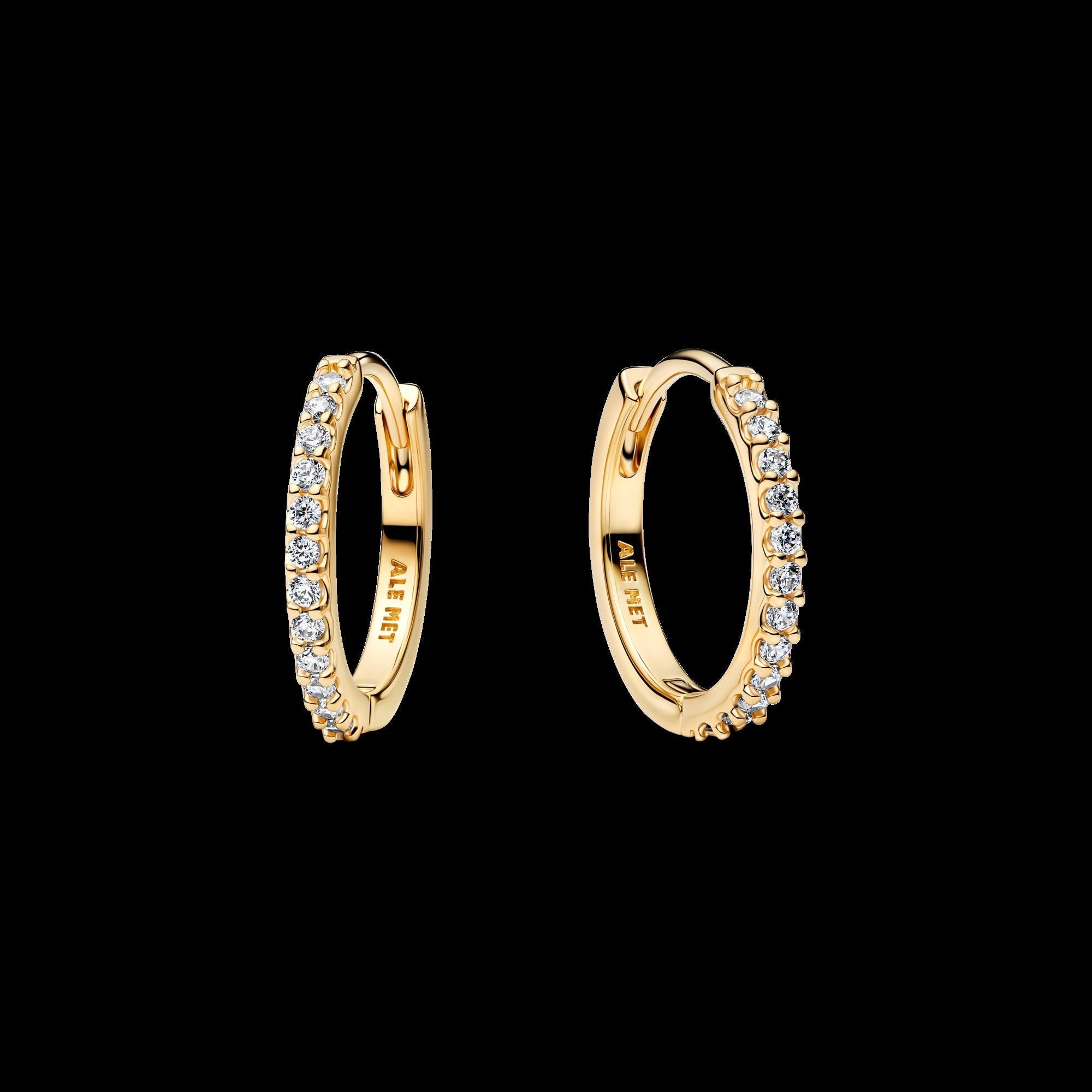 Sparkling Huggie Hoop Earrings