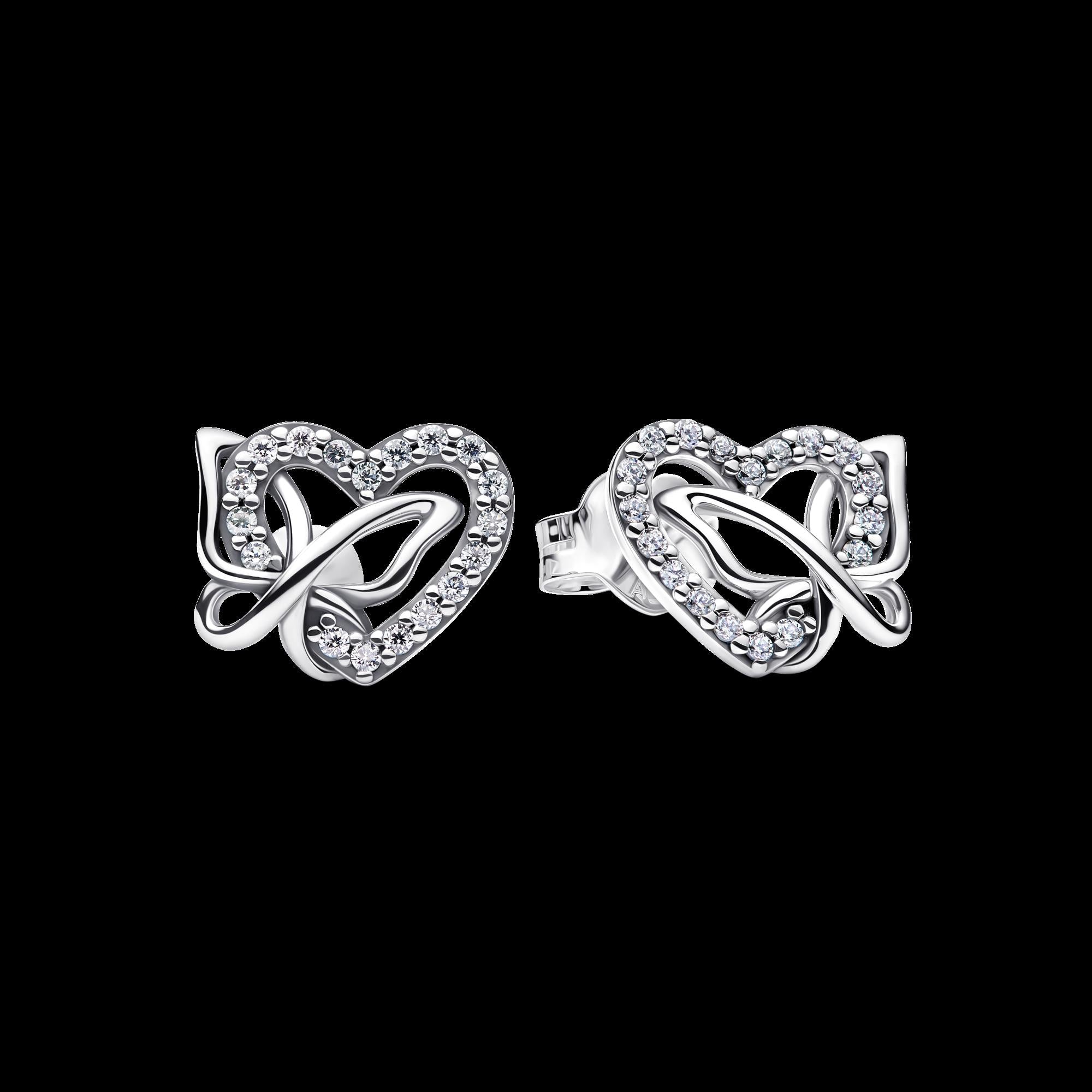 Sparkling Infinity Heart Collier Necklace
