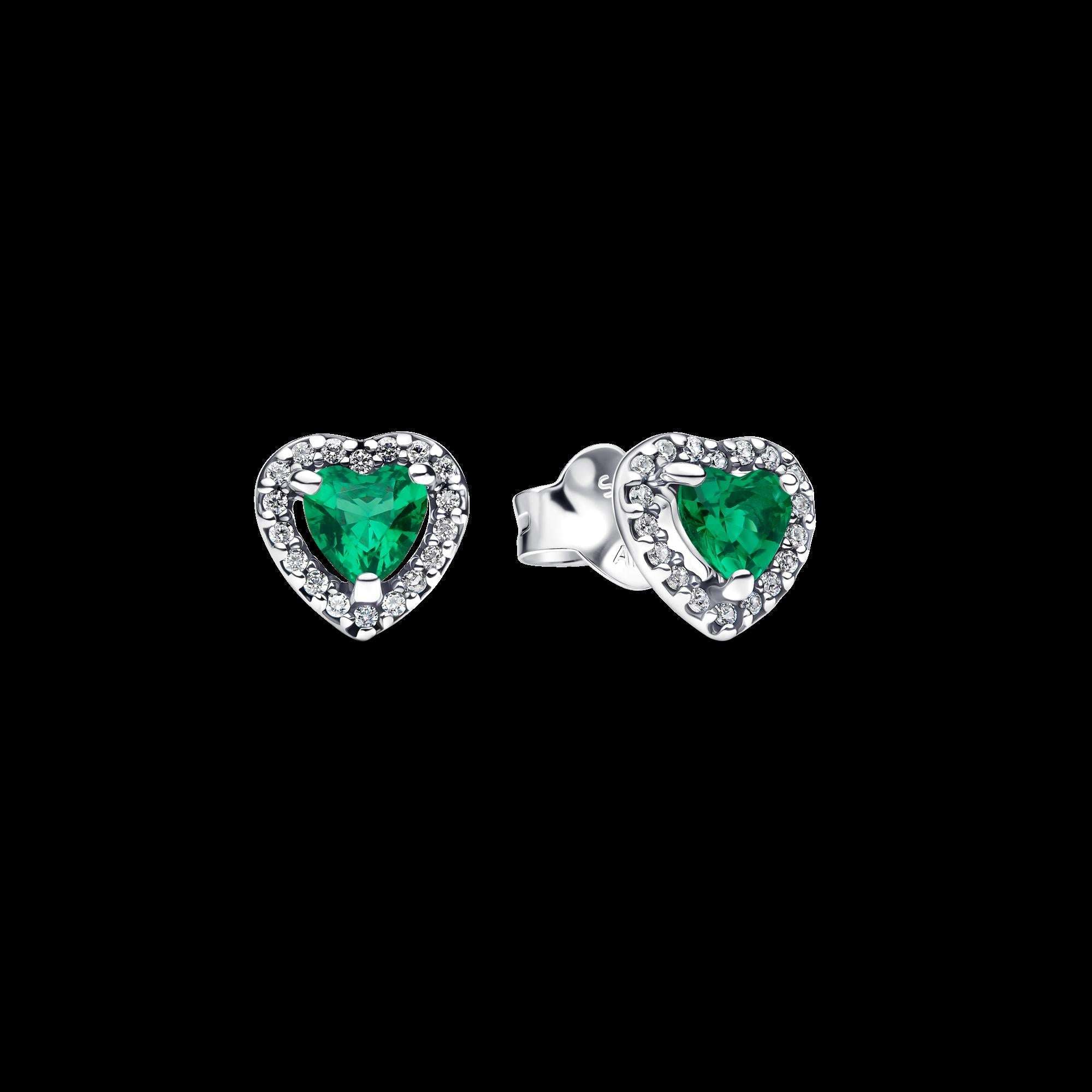 Elevated Pink Heart Stud Earrings