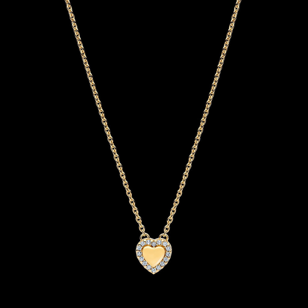 Engravable Heart Halo Ring