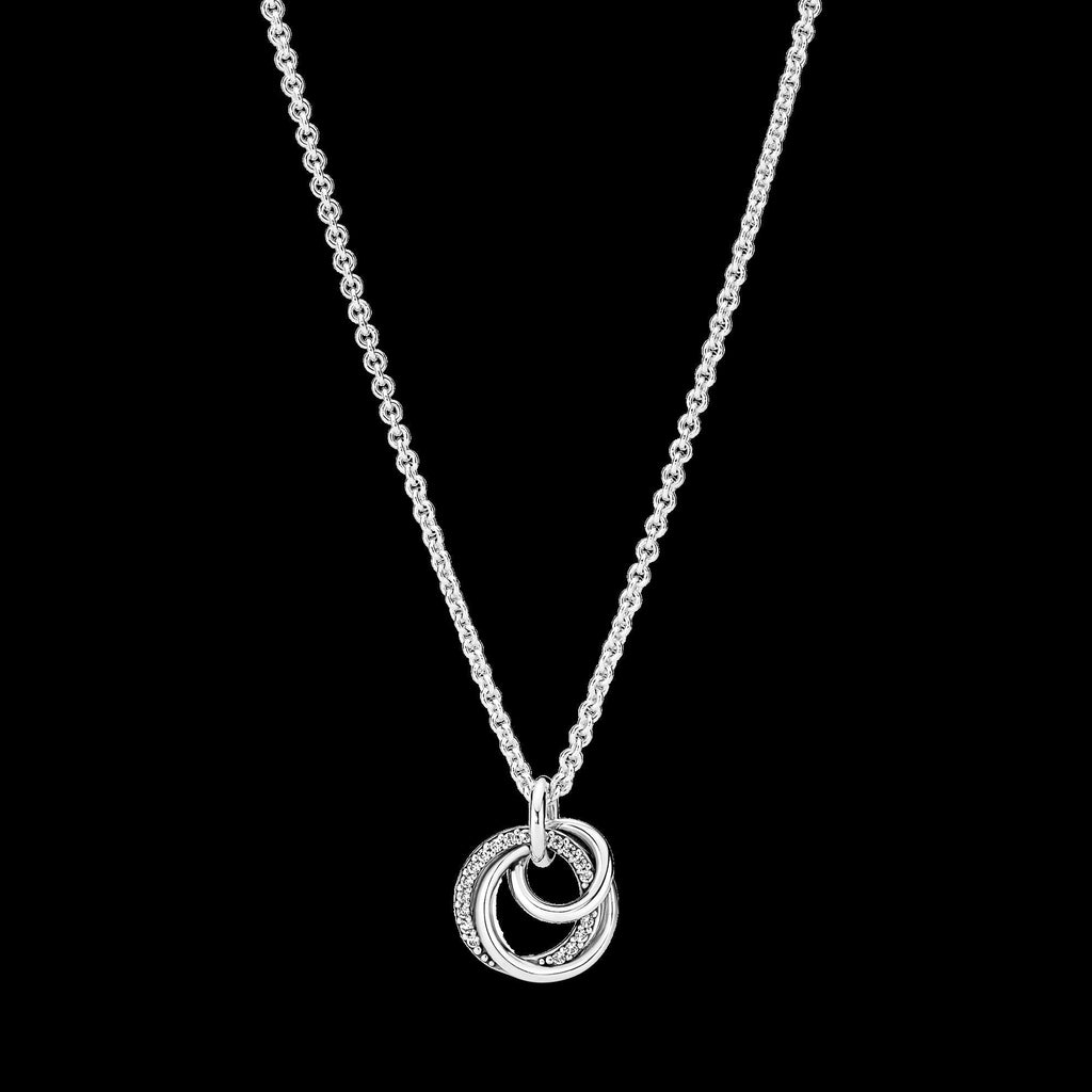 Sparkling Infinity Heart Collier Necklace