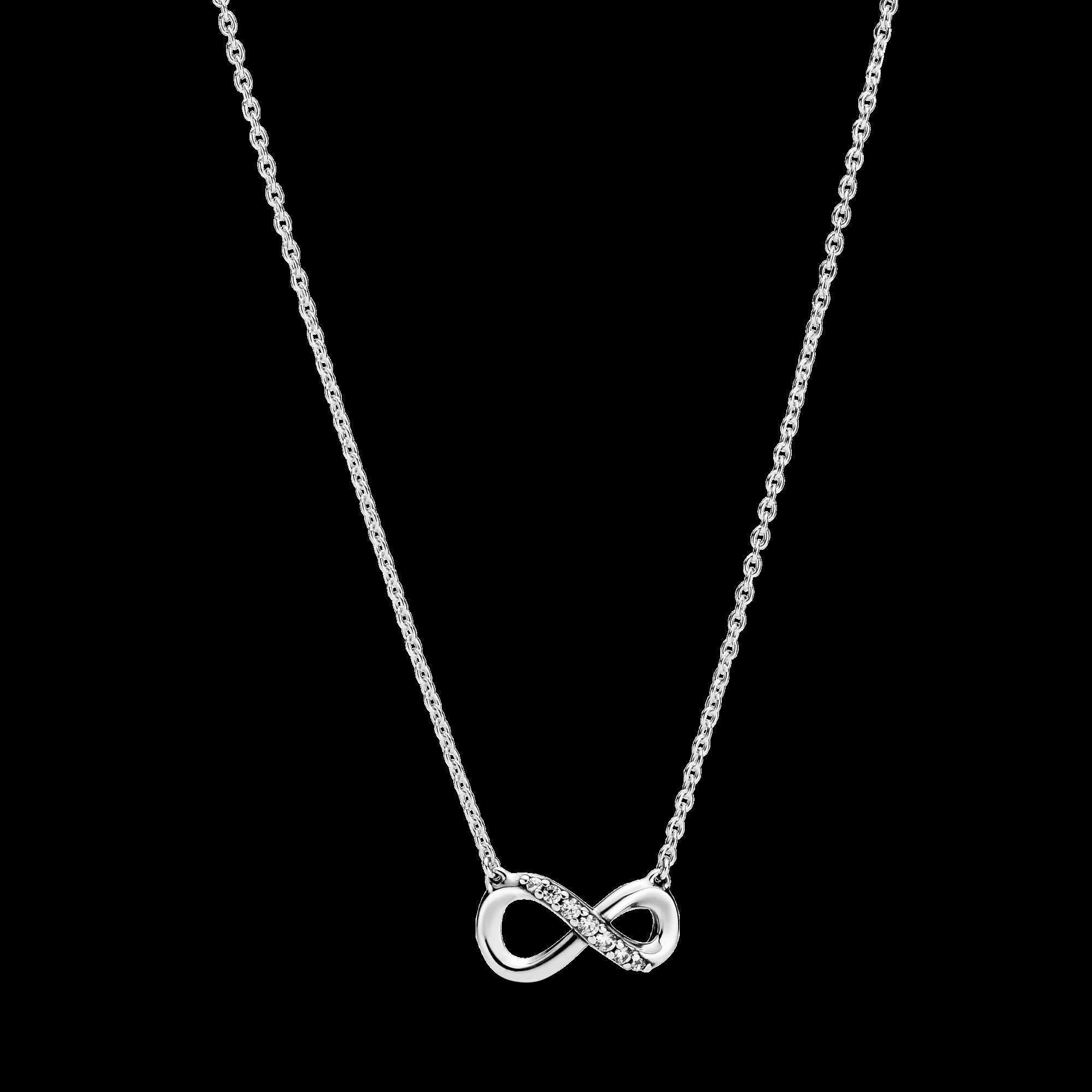 Sparkling Infinity Heart Collier Necklace