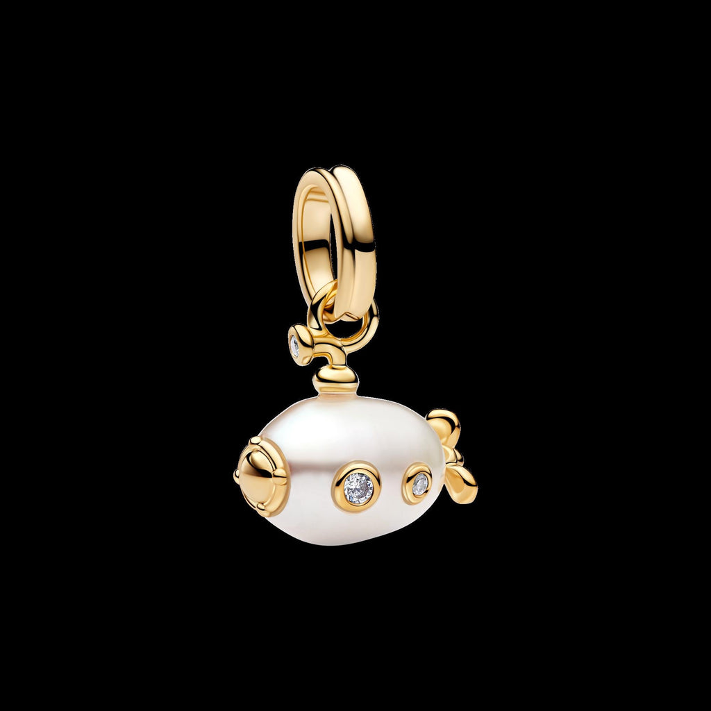 Treated Freshwater Cultured Baroque Pearl Ice Cream Dangle Charm