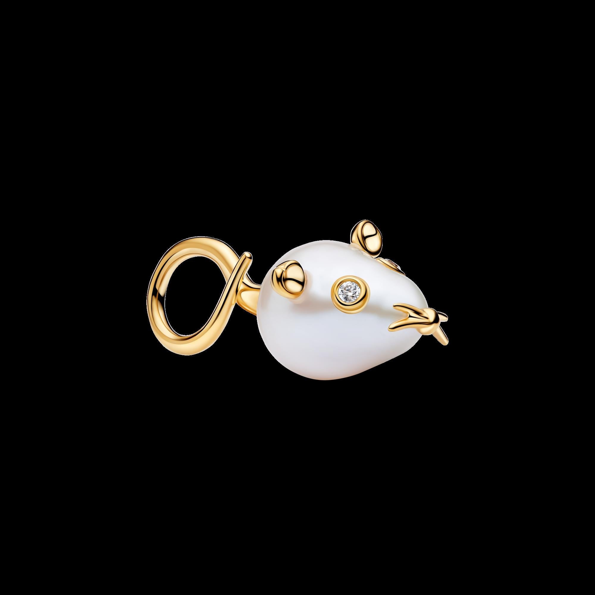 Treated Freshwater Cultured Baroque Pearl Cloud Dangle Charm