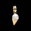 Treated Freshwater Cultured Baroque Pearl Ice Cream Dangle Charm