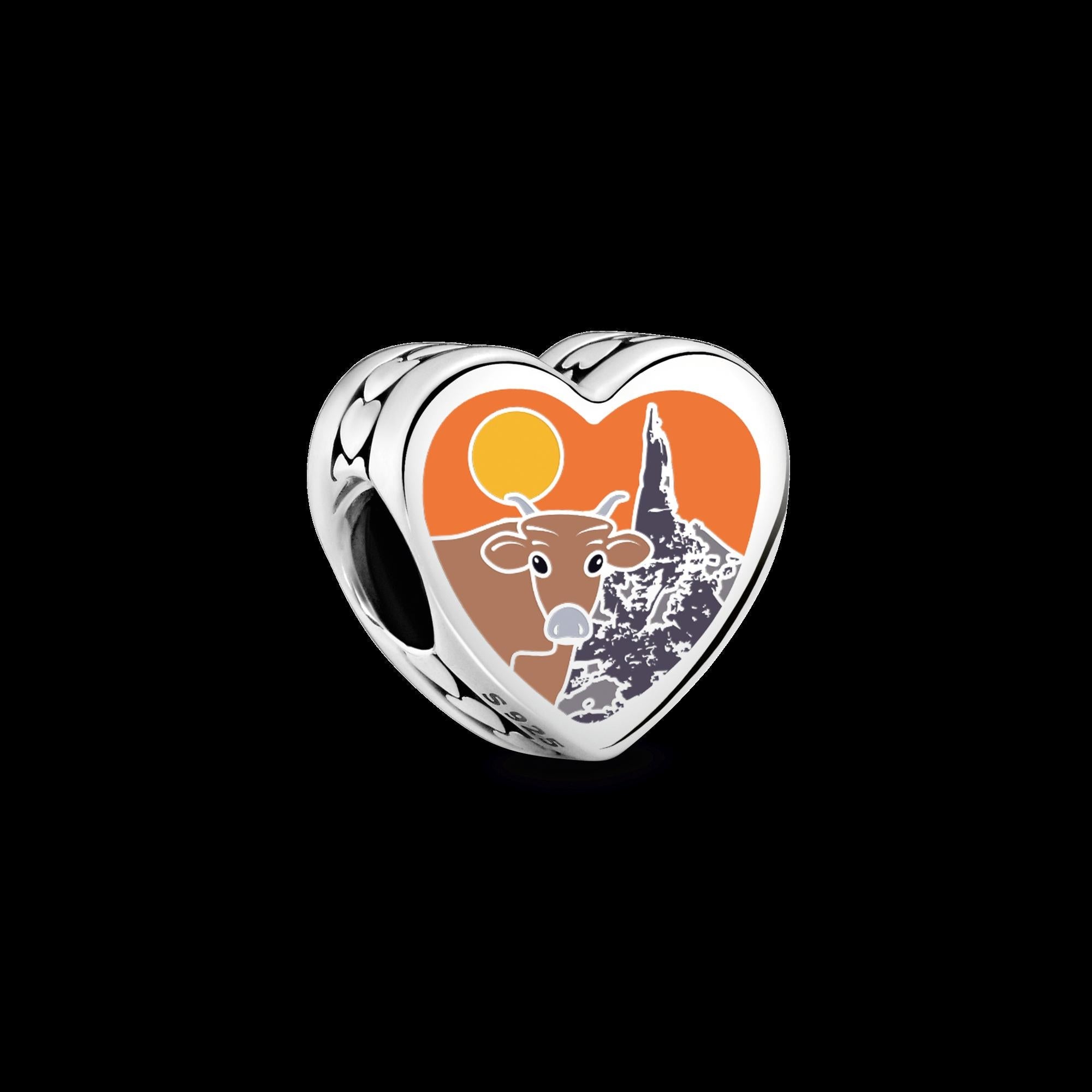 Sparkling Wishbone Heart Ring