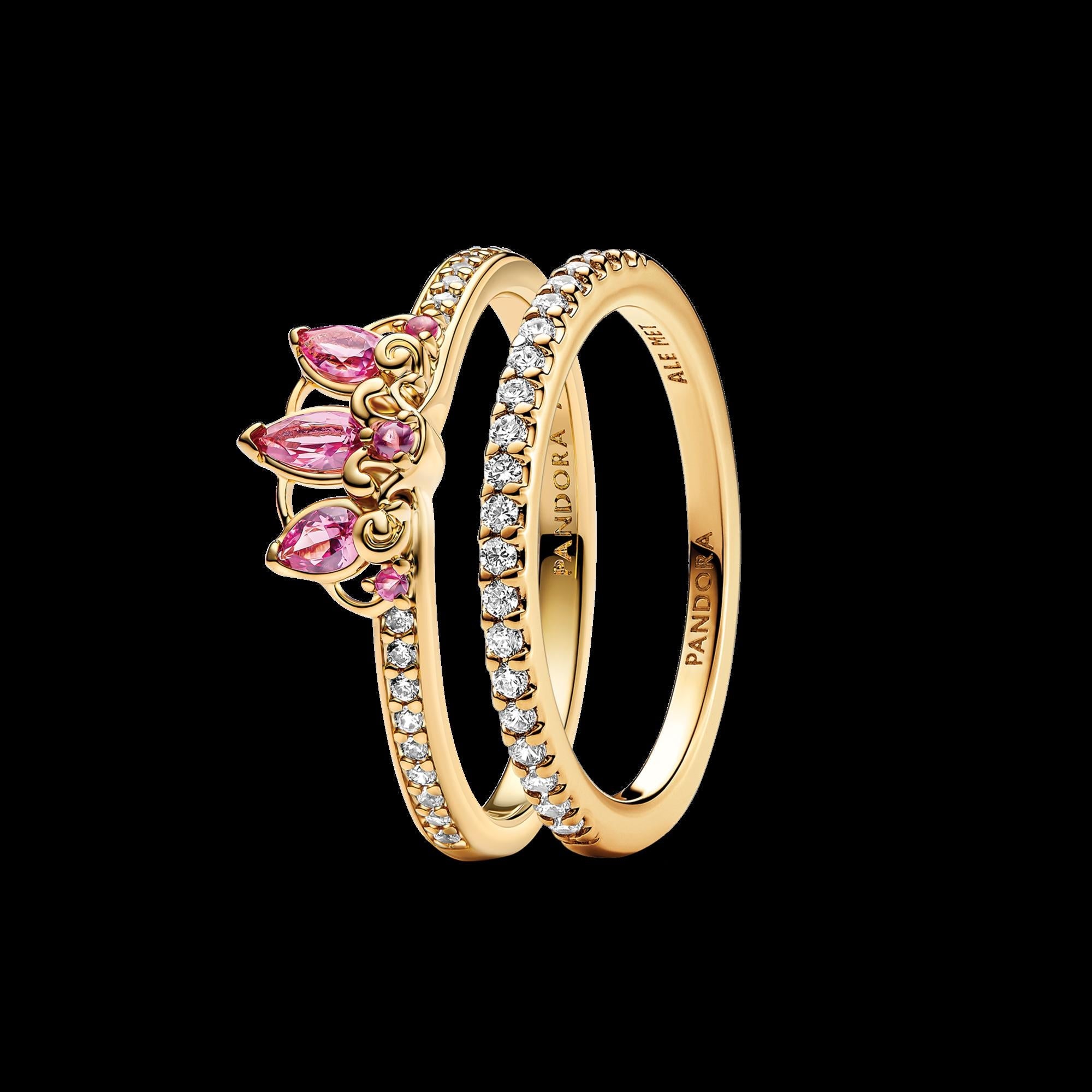 Sparkling Square Clear Halo Ring