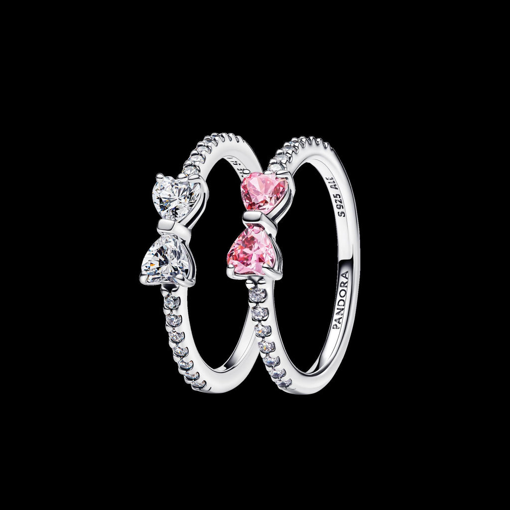 Sparkling Elevated Heart Ring