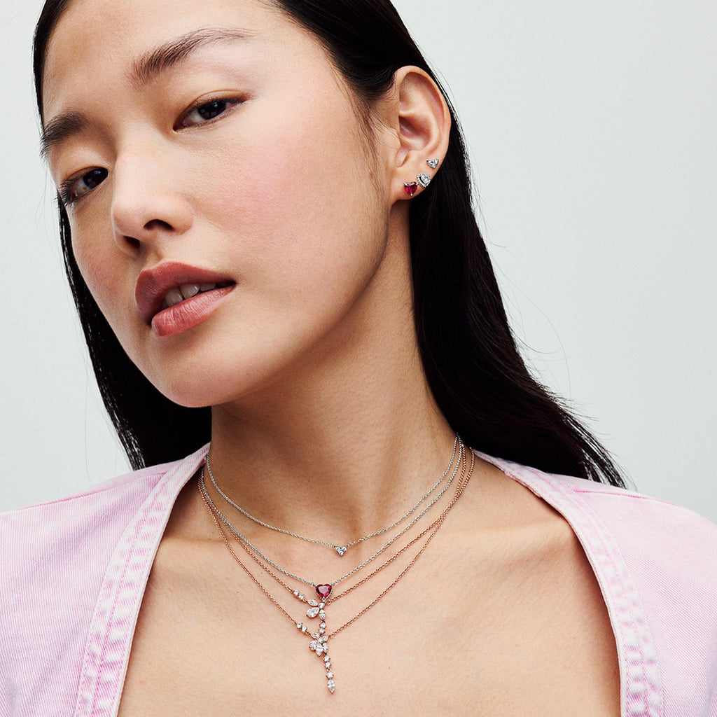 Elevated Heart Stud Earrings